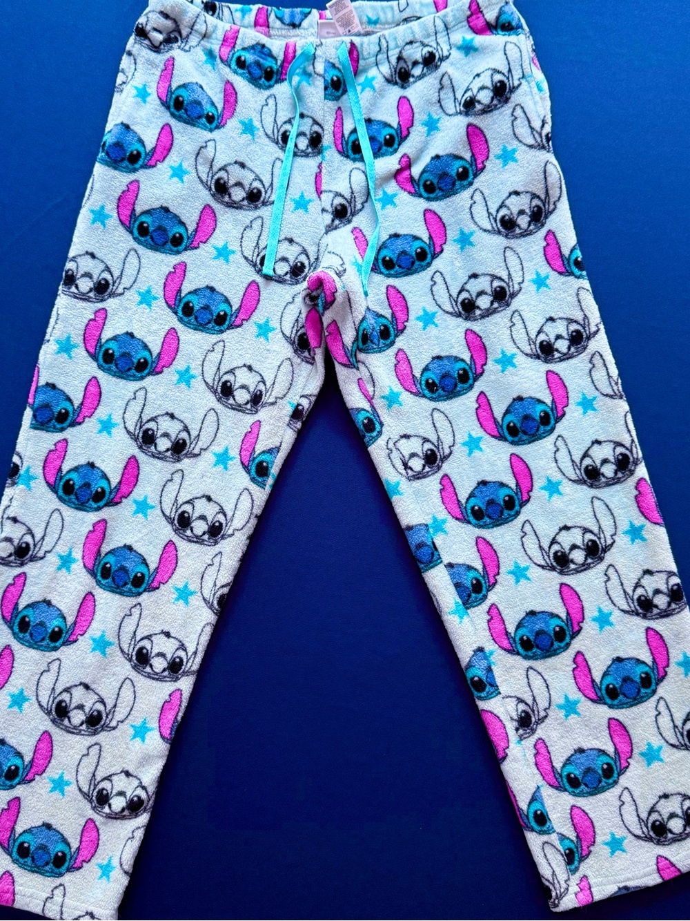 Disney Lilo & Stitch Fleece Pajama Lounge Pants Women’s Large 12/14 with Pockets